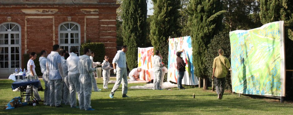 Activités ludiques dans le jardin de l’Orangerie de Rochemontès