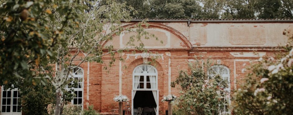 Vue orangerie mariage rochemontes